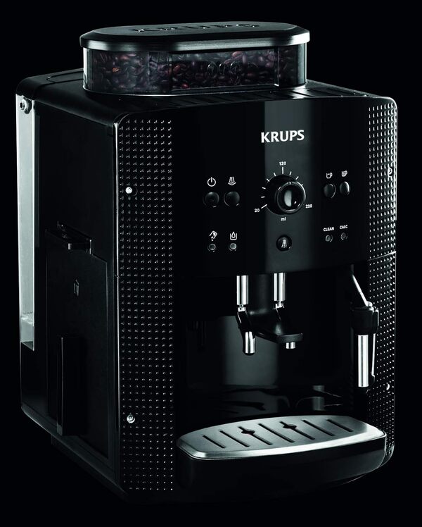 Krups Roma EA81M8 Cafetière expresso superautomatique 1,7 L, 3 niveaux de température, 3 textures de broyage, noir [Classe énergétique A]