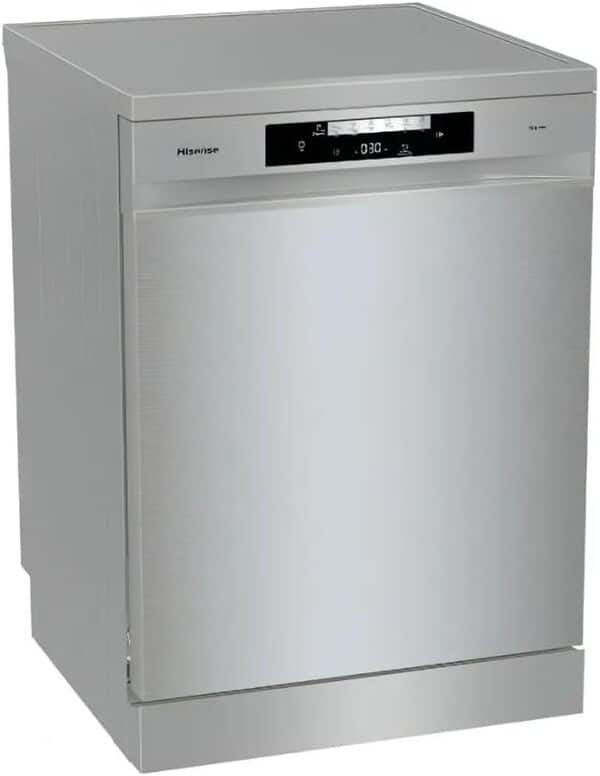 HISENSE HS643C90X Lave-vaisselle, 16 couvercles, 6 programmes, 3 paniers, gris C [Classe énergétique C]