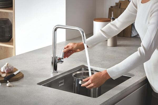 GROHE Évier en acier inoxydable K700U 550 x 450 mm Inox 31574SD1 (Import Allemagne)