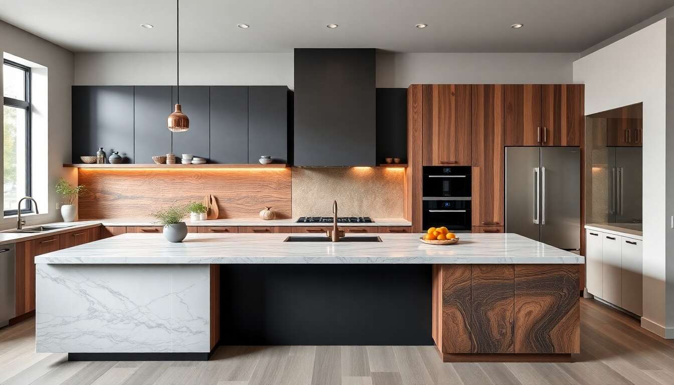 Les matériaux tendances pour un îlot central Les matériaux tendances pour un îlot central