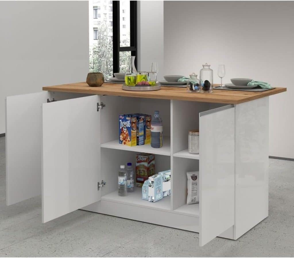 Test de l'îlot de cuisine Clarissa VE.CA : design blanc brillant
