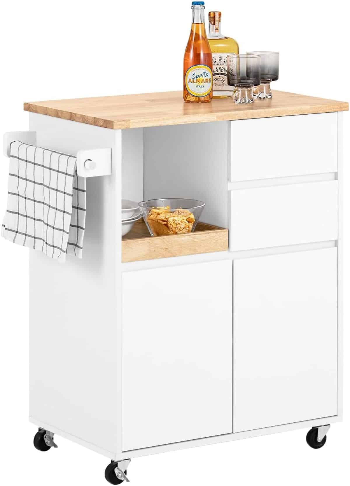 Test Sobuy FKW123-WN : desserte de cuisine pratique et mobile