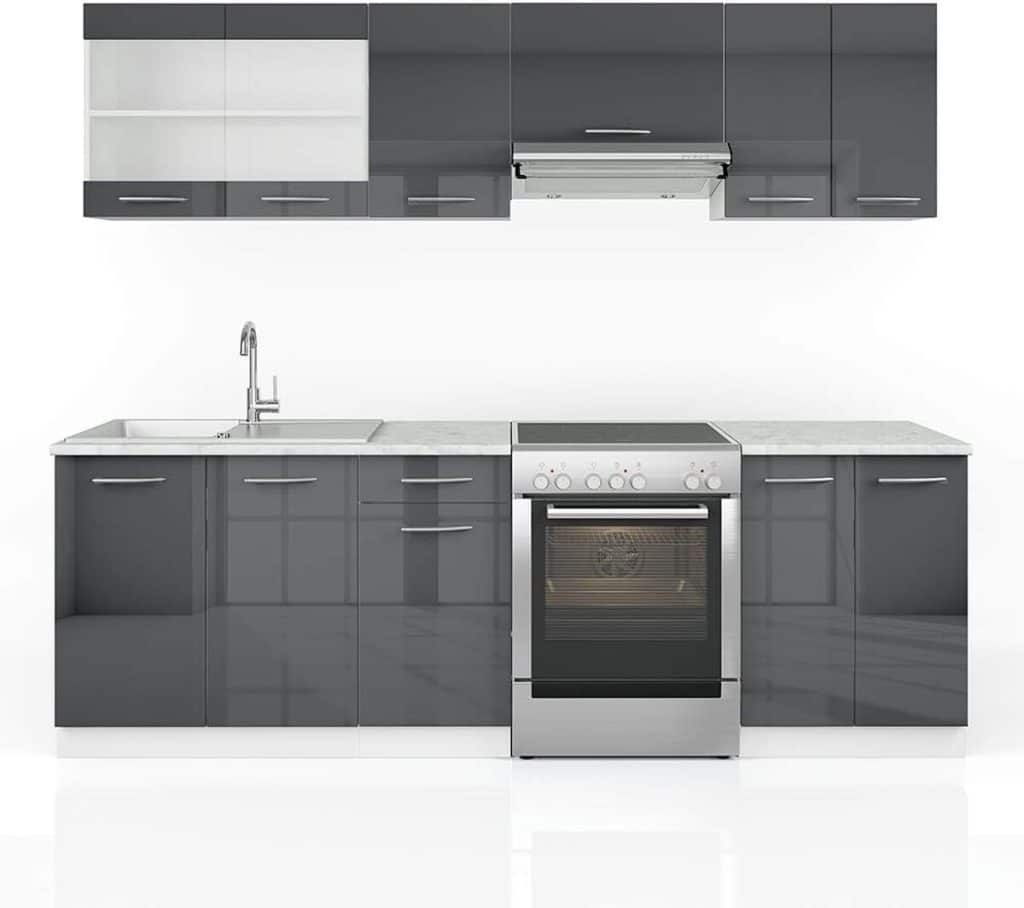 Test : vicco Cuisine Raul anthracite-blanc haute brillance