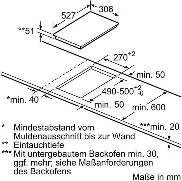 Bosch PXX375FB1E - Série 6 - plaque de cuisson induction - 2 foyers Flex induction - 30 cm - 3700 W - Noir