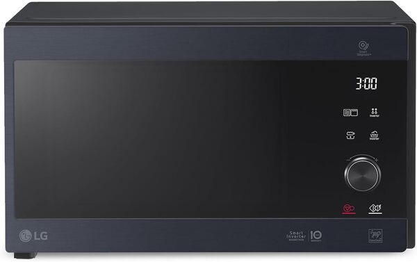 LG MH6565CPW Grill Smart Inverter Micro-ondes 1 000 W Grill 900 W Micro+Grill 1 450 W 25 litres de capacité Écran LED Plateau Crispy Plateau intérieur 292 mm Noir mat