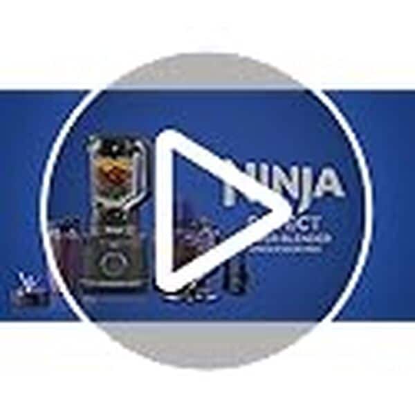 Ninja Detect Power Blender Processor Pro 3-en-1, mixeur 1200W, bol à mélanger, lame malaxeur, gobelet individuel, récipient, pétrir, mixer, hacher et mélanger, noir, TB401EU