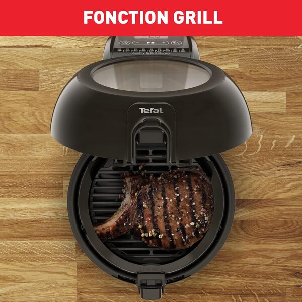 Tefal Actifry & Grill Genius Friteuse sans huile, Fonction grill, 9 menus automatiques, Grille incluse, Livre de recettes numérique, Fabriqué en France, air fryer FZ775810