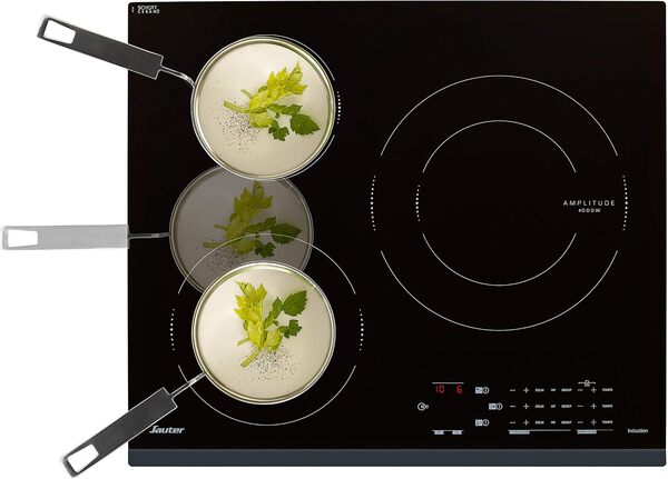 Sauter - SPI4360B - Plaque Induction - Table de Cuisson Encastrable - Noir - 3 Foyers - 7200W - Dimensions Encastrement : 56x49cm - Grand Foyer 28 cm et 14 Positions Cuissons - Fabriqué en France