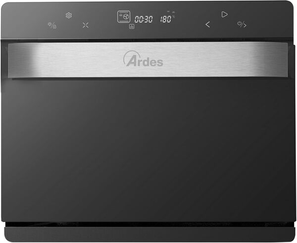 ARDES - AR6440VD Four électrique ventilé Capacité de 31 litres avec lumière interne 9 fonctions de cuisson minuterie double vitrage avec accessoires MIST 400, Noir [Classe énergétique A]