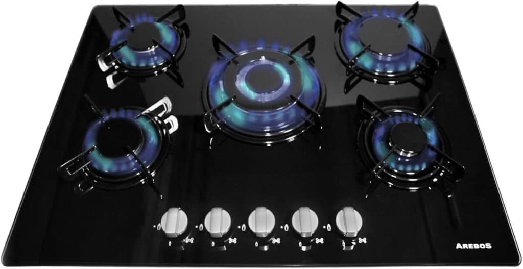 Test de la table de cuisson à gaz 5 feux Arebos