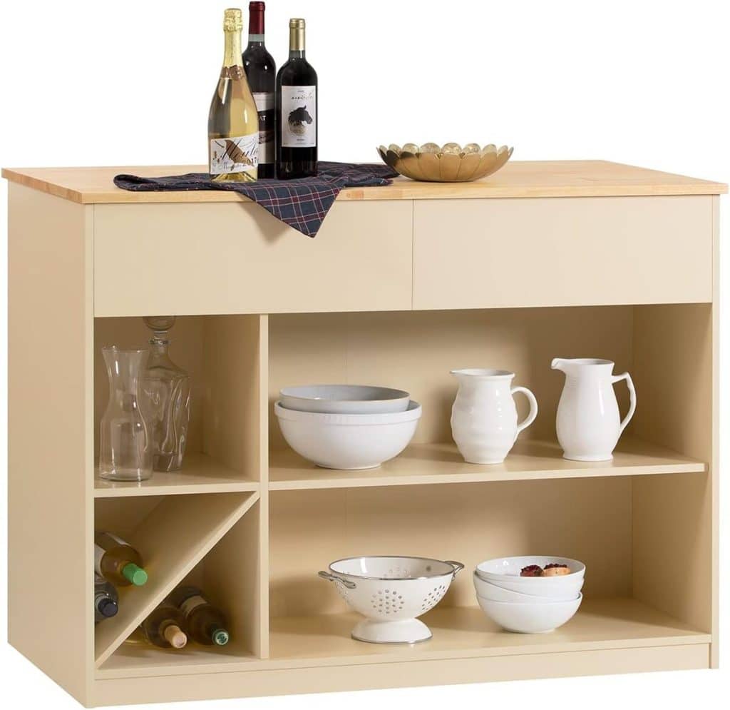Test : îlot central de cuisine SoBuy KNL04-MI, rangement pratique et design
