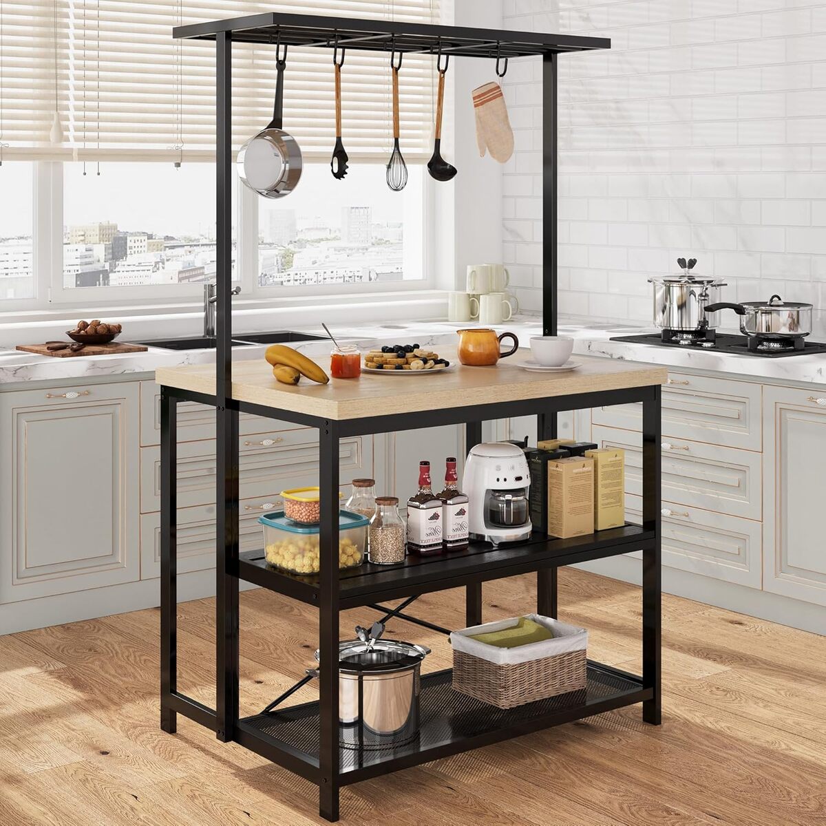 Test : îlot de cuisine GAOMON 106, 7 cm, table multifonctionnelle