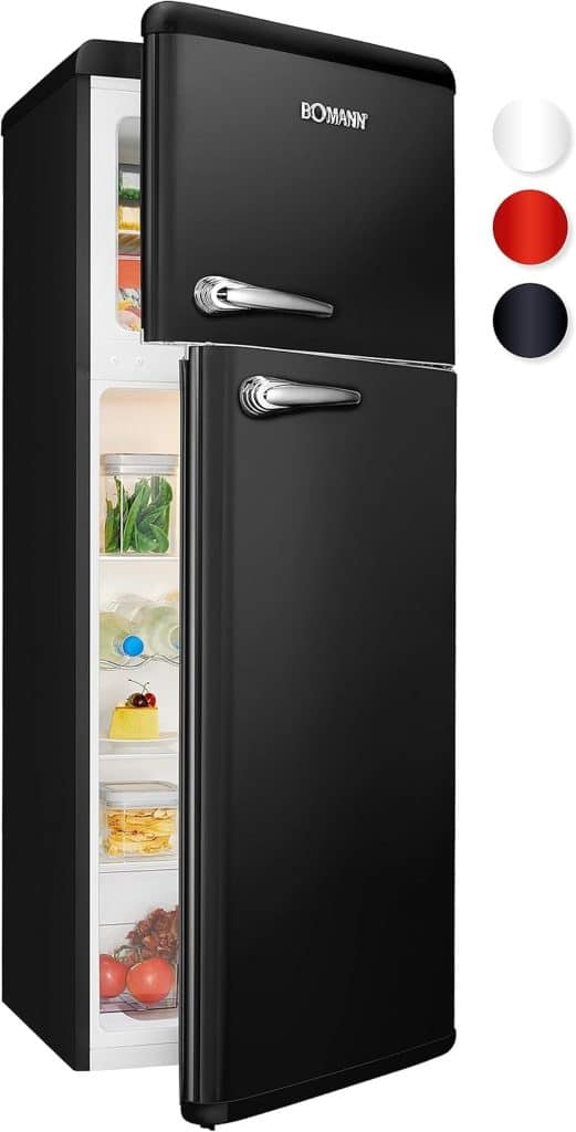 Test : réfrigérateur-congélateur Bomann DTR 353 ravissant design noir et argent