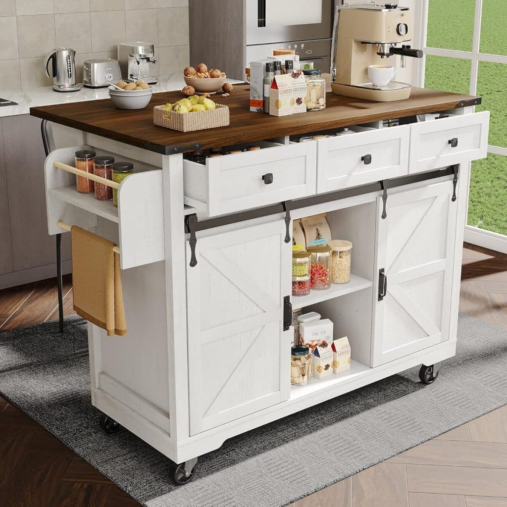 Test de la desserte Merax : l'îlot de cuisine mobile extensible