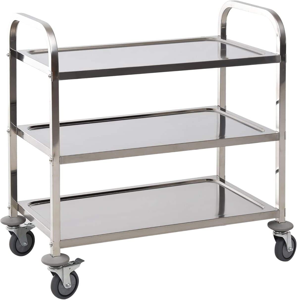 Test du chariot de service HOMCOM en acier inoxydable