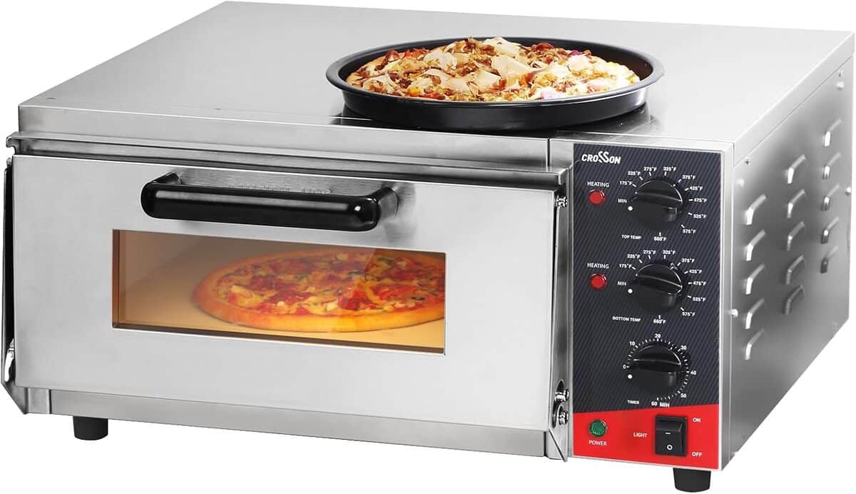 Test du four à pizza électrique CROSSON avec pierre réfractaire