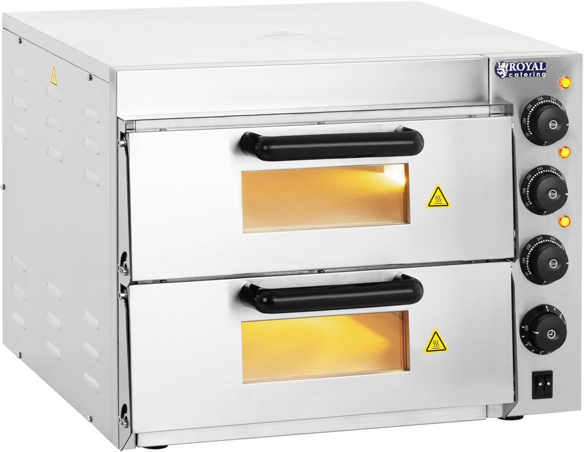 Test du four à pizza RCPO-3000-2PS-1 de Royal Catering : double chambre et précision