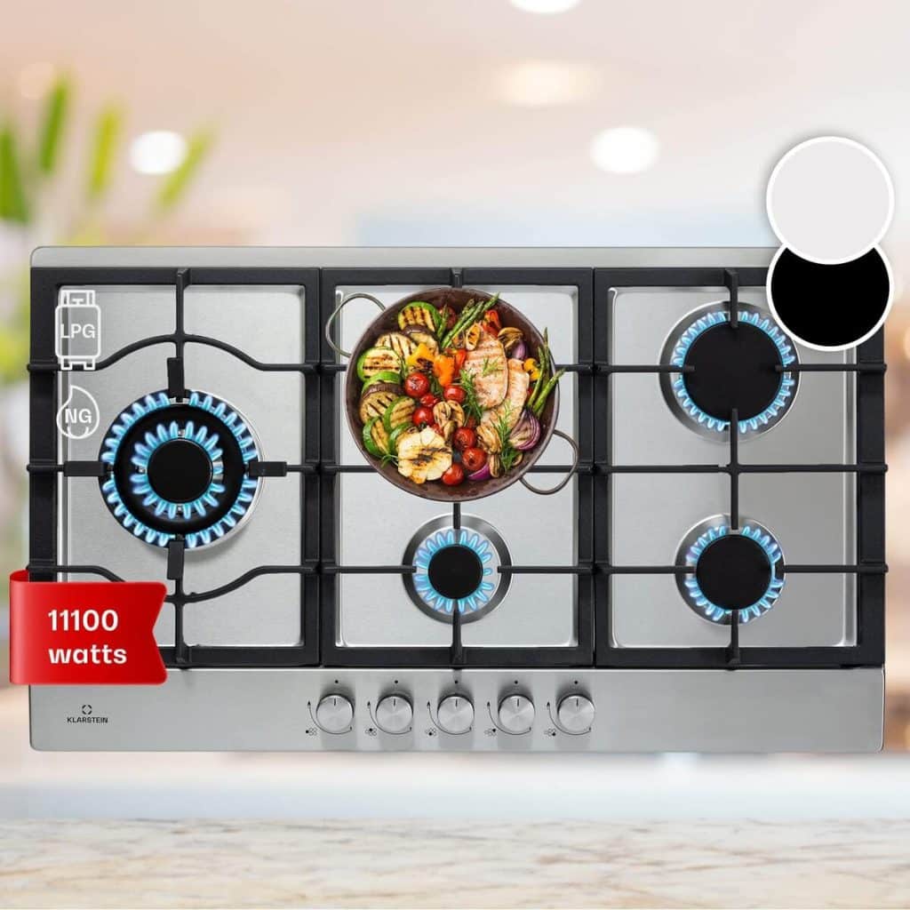 Test : klarstein plaque de cuisson gaz 5 brûleurs 11100W