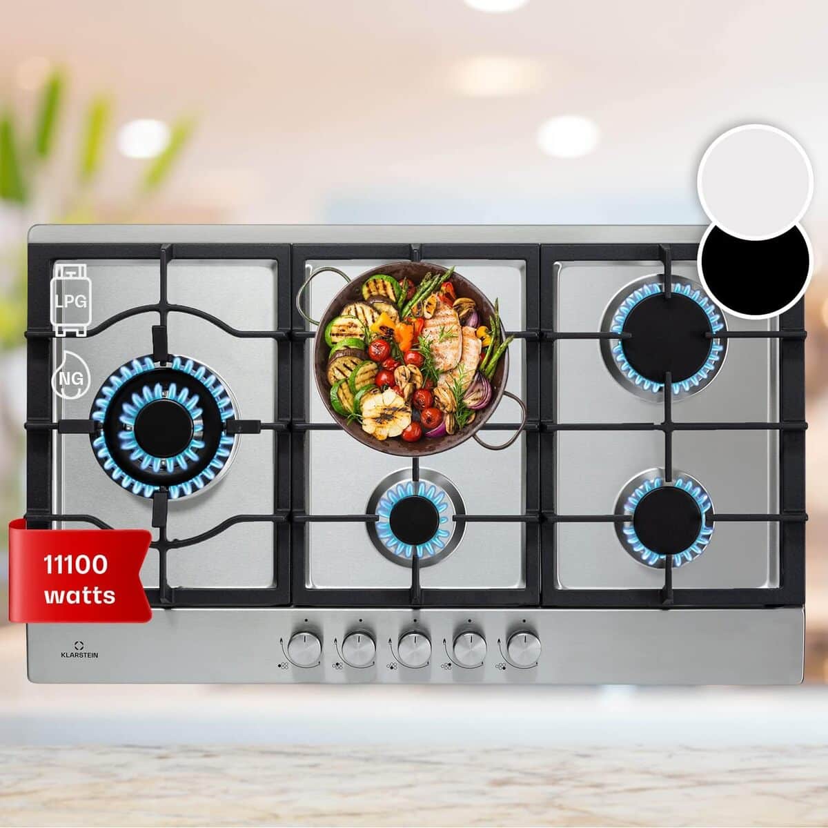 Test : klarstein plaque de cuisson gaz 5 brûleurs 11100W