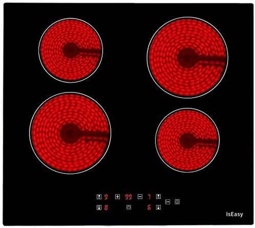 Test : plaque de cuisson encastrable vitrocéramique 6000W 4 foyers