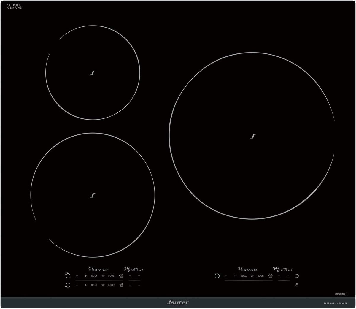 Test Sauter SPI9544B : plaque induction 3 foyers 7400W