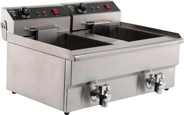 Friteuse professionnelle électrique - 2 x 8 L - 2x 3,3 kW - Combisteel