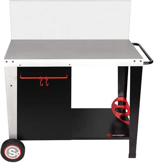 Desserte Métal sur Chariot pour Plancha