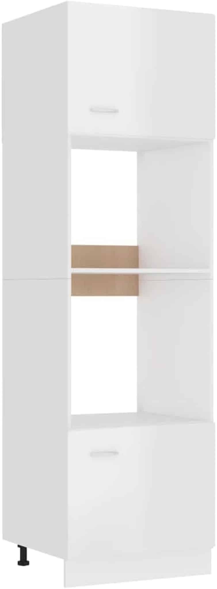 Test armoire micro-ondes blanc brillant Générique 125 LB 60x57x207 cm