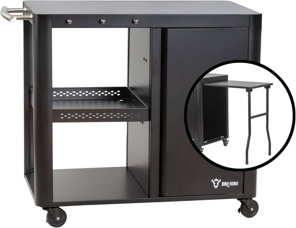 Test : chariot barbecue BBQ-Toro 95 x 50 cm, table d'appoint pratique