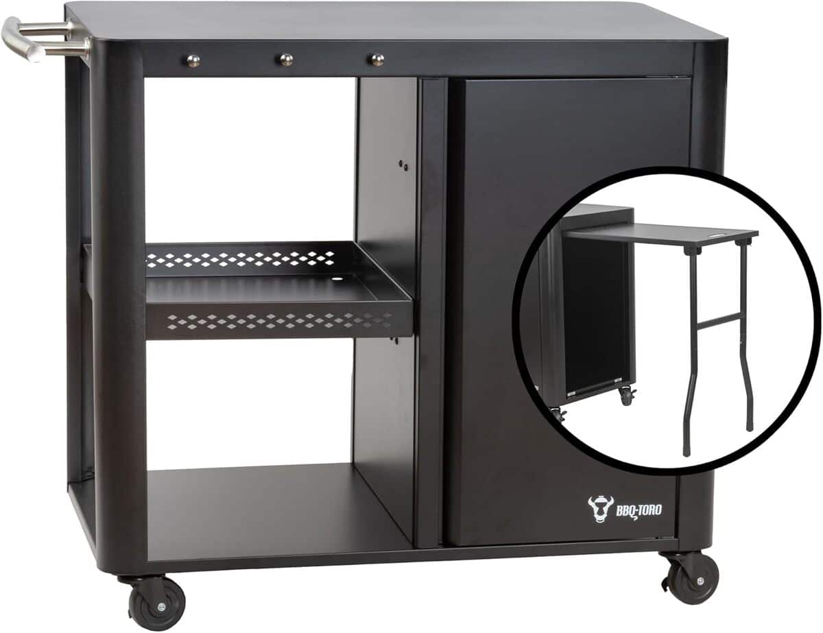 Test : chariot barbecue BBQ-Toro 95 x 50 cm, table d'appoint pratique