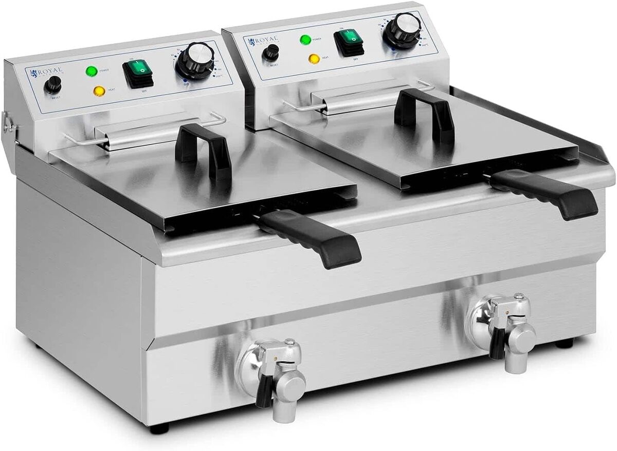 Test de la friteuse électrique Royal Catering RCPSF 18ETH : performance professionnelle à double bac