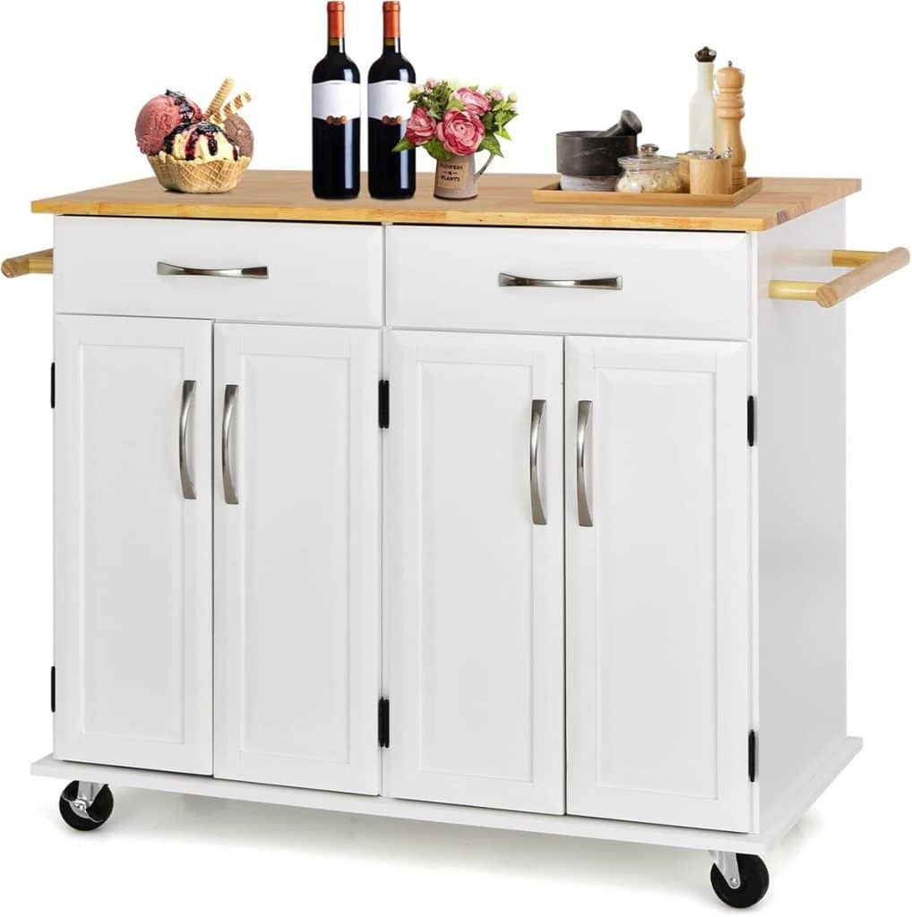 Test : desserte de cuisine costway sur roulettes, modèle noir