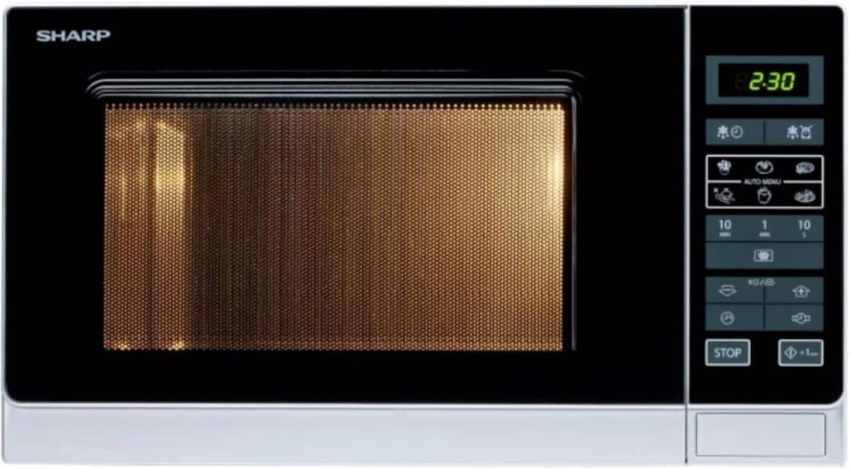 Test du micro-ondes Sharp R-342INW argent : performance et capacité de 25L