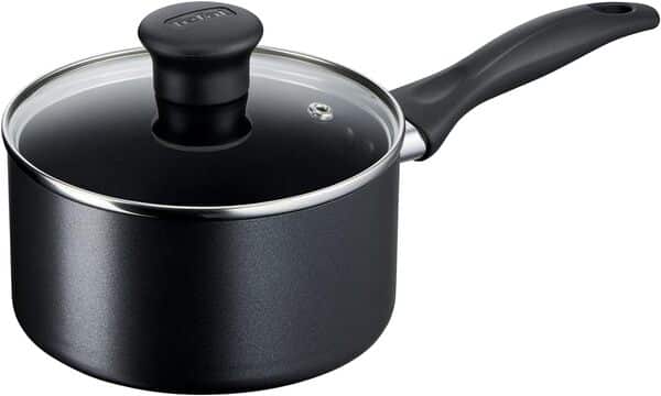 Tefal Induction Batterie de cuisine 5 pièces, 3 casseroles avec couvercles, 2 poêles, Induction, Revêtement antiadhésif, Thermo-signal G155S544