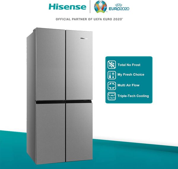 Hisense RQ563N4SI2 frigo américain Autoportante 454 L F Acier inoxydable [Classe énergétique E]