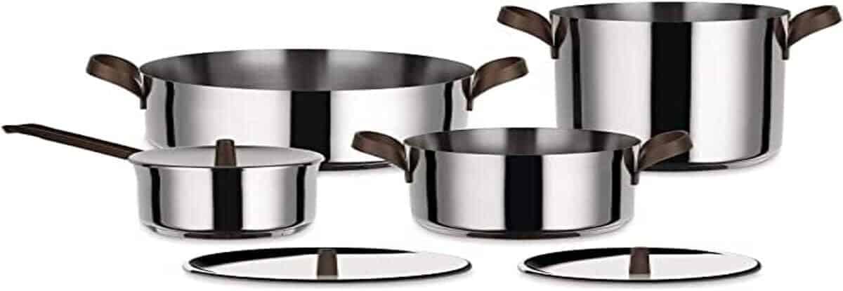 Test : alessi Edo PU100S7, casseroles inox 18/10, 7 pièces