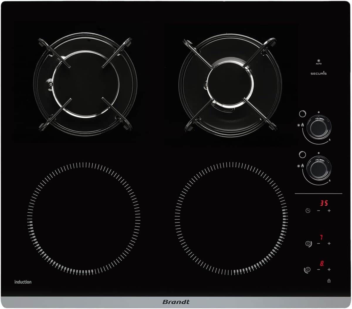 Test Brandt BPI6413BM : plaque mixte induction et gaz performante