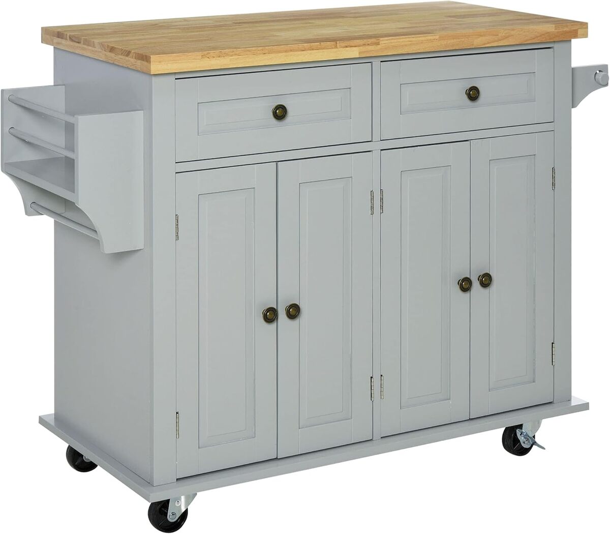 Test du ilot de cuisine multifonctions HOMCOM MDF Gris