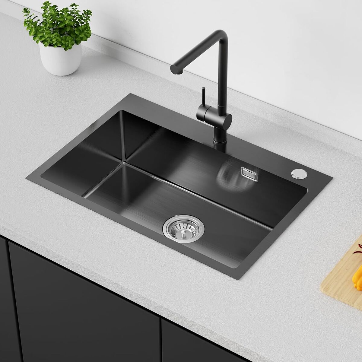 Test : évier Auralum inox noir, design et praticité