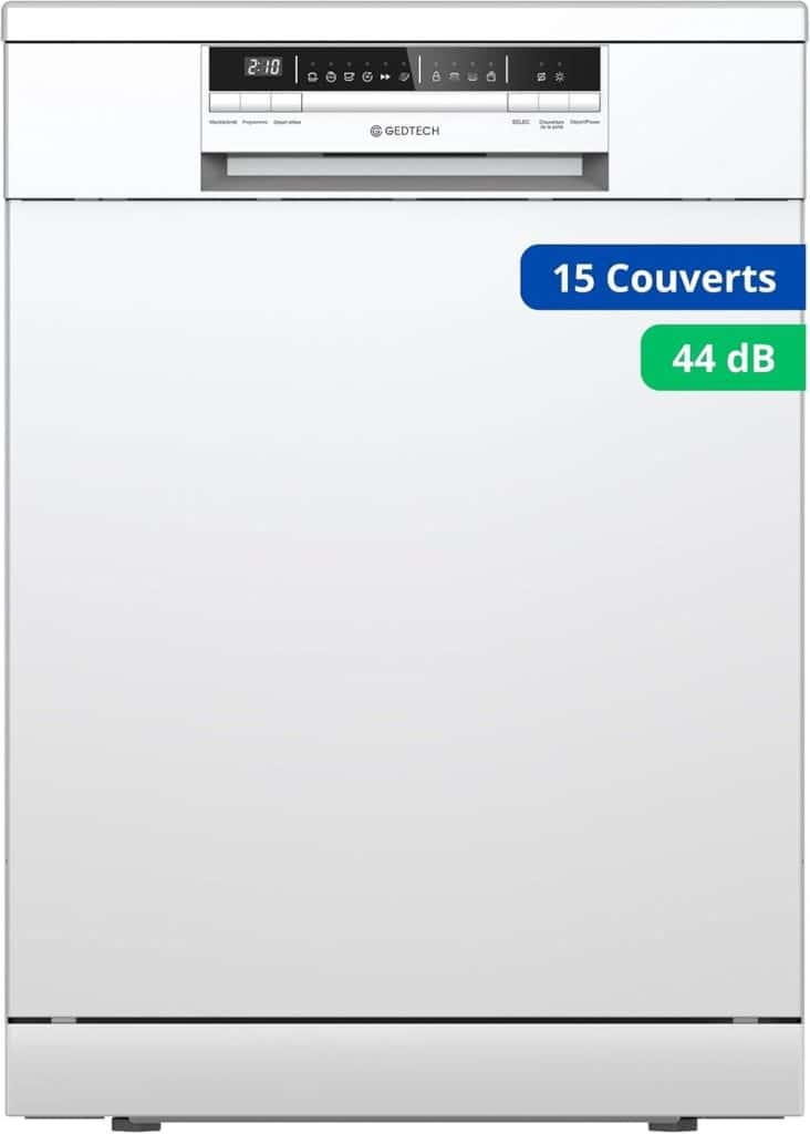 Test : lave-vaisselle GEDTECH GLV1544WH, silencieux et performant