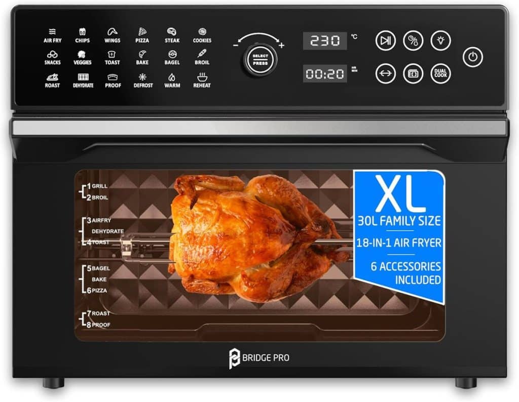Test : tal air fryer oven XL 1800 W avec rotisserie et accessoires complets