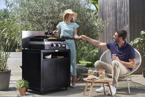 LE MARQUIER - Desserte Meuble Cuisine sur roulettes Noire