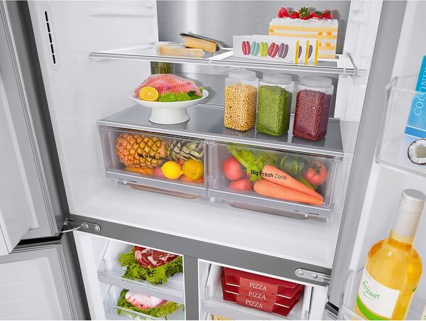 Réfrigérateur côte à côte LG GML844PZ6F.APZQEUR autonome 506 L F Métallique, argent [Classe énergétique F]