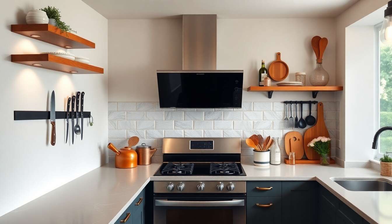 Utiliser intelligemment les murs de votre cuisine