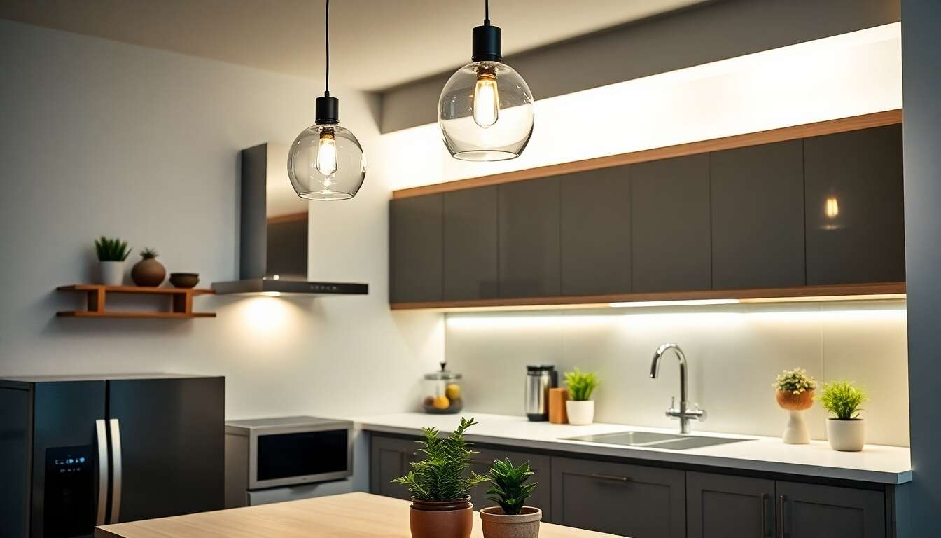 &eacute;clairage astucieux : mettre en valeur la petite cuisine