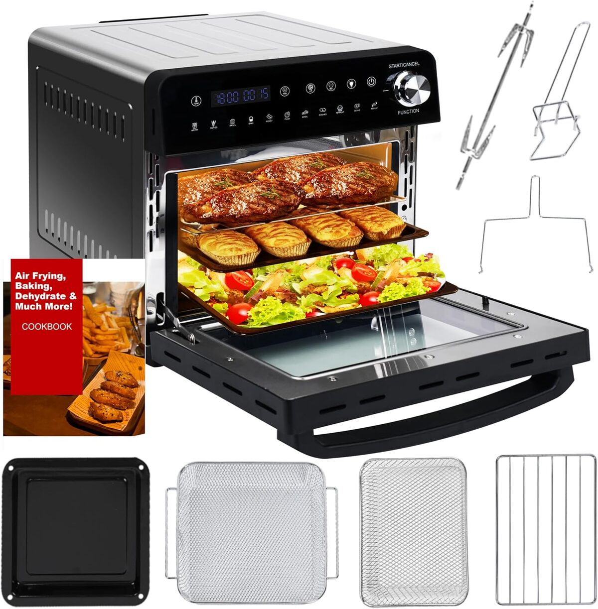 Test : friteuse à air chaud 14L avec écran LED et programmes variés