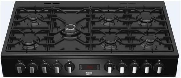 Cuisiniere Piano de cuisson électrique BEKO - 6 gaz + 1 wok - 100 cm - PF335325DB [Classe énergétique E]