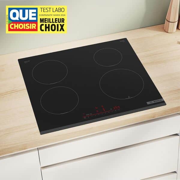 Bosch PIJ631HB1E, Plaque de cuisson induction, Série 6, 3 foyers, 60 cm, Noir