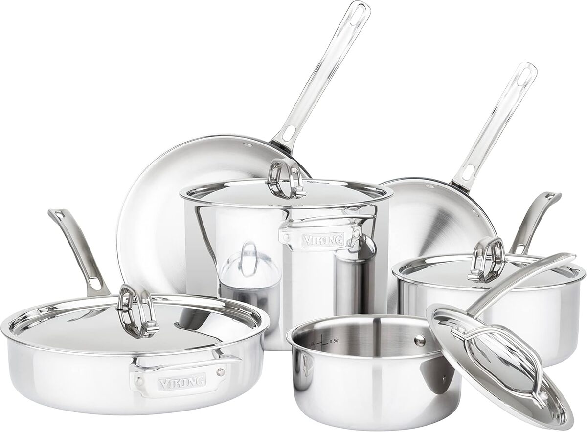 Test de la batterie de cuisine Viking Culinary 3 plis inox 10 pièces