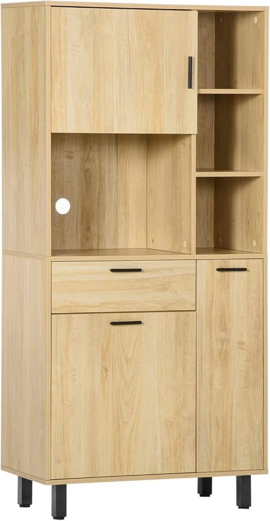 Test du buffet de cuisine HOMCOM : armoire multi-rangements 166 cm